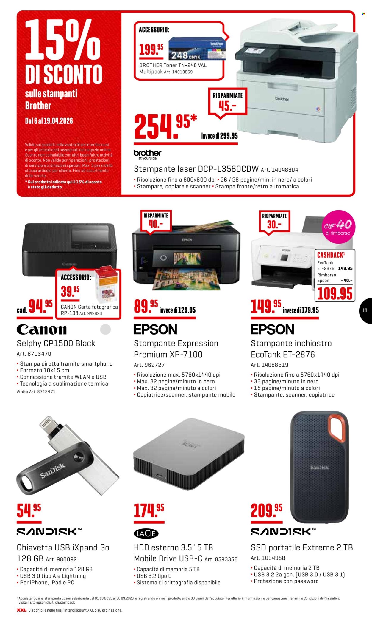 Volantino Interdiscount - 6.4.2026 - 19.4.2026. Pagina 11
