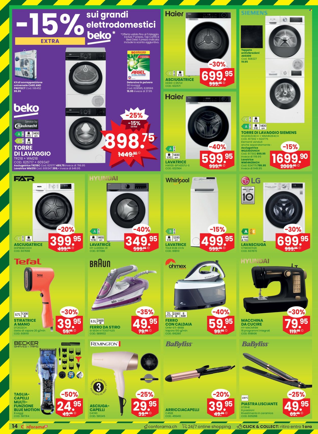Volantino Conforama - 29.4.2026 - 12.5.2026. Pagina 14
