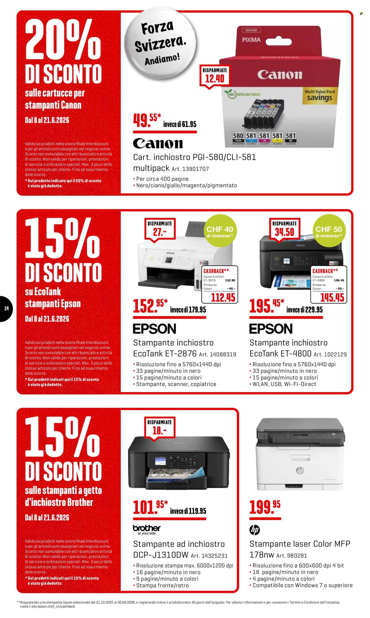 Prospekt Interdiscount - 8.6.2026 - 21.6.2026. Seite 14