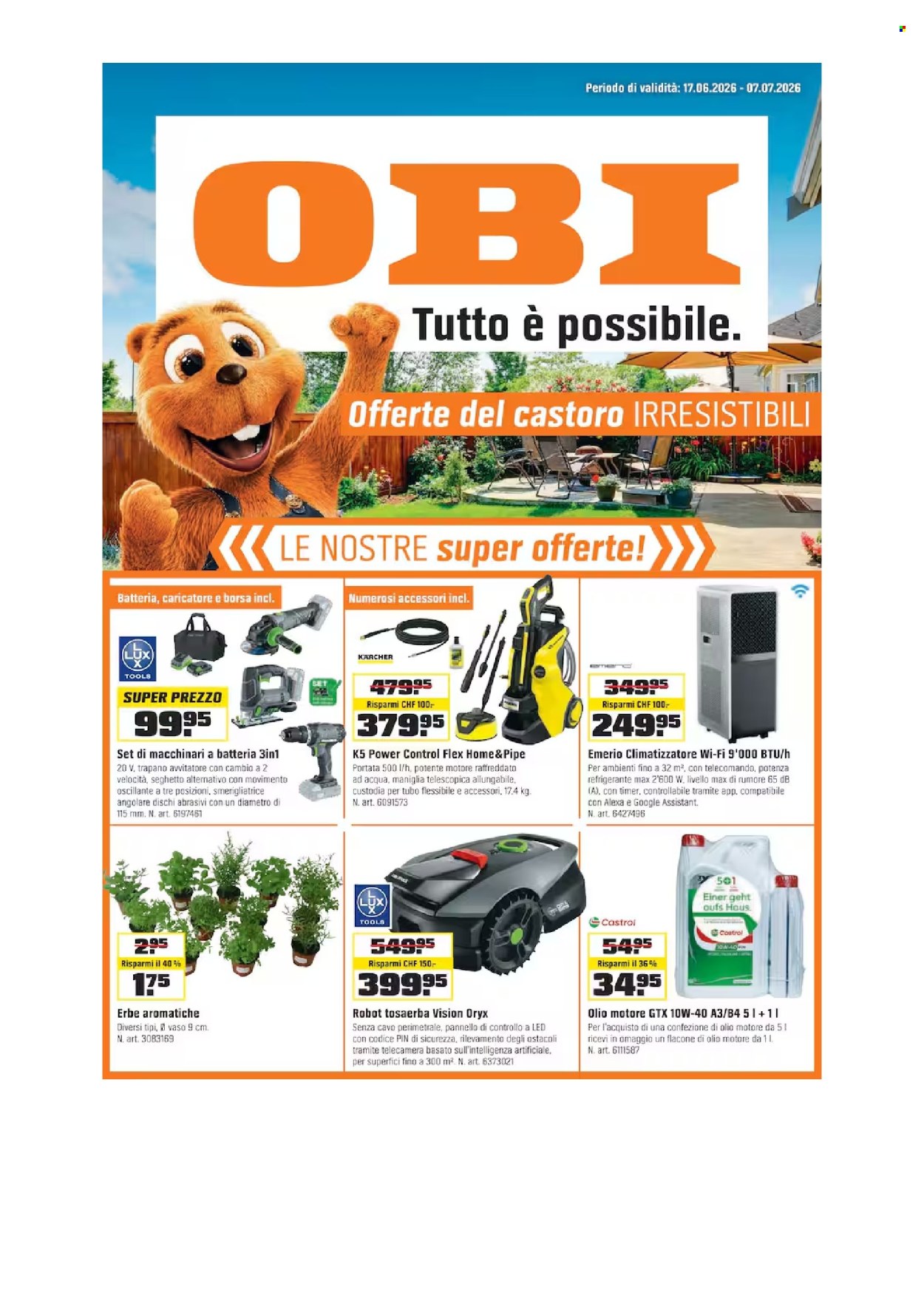 Prospekt OBI - 17.6.2026 - 7.7.2026. Seite 1