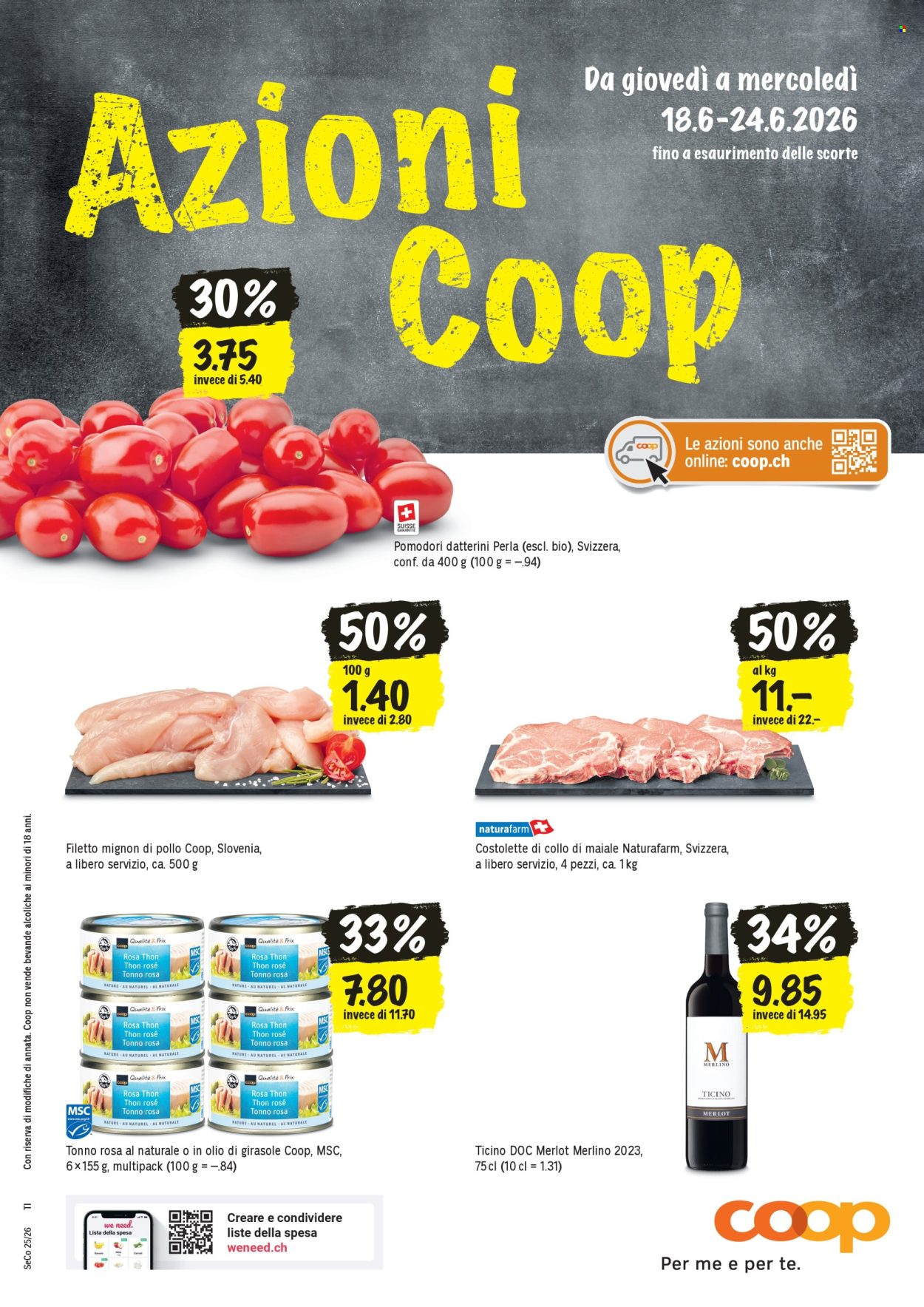 Volantino Coop - 18.6.2026 - 24.6.2026. Pagina 1