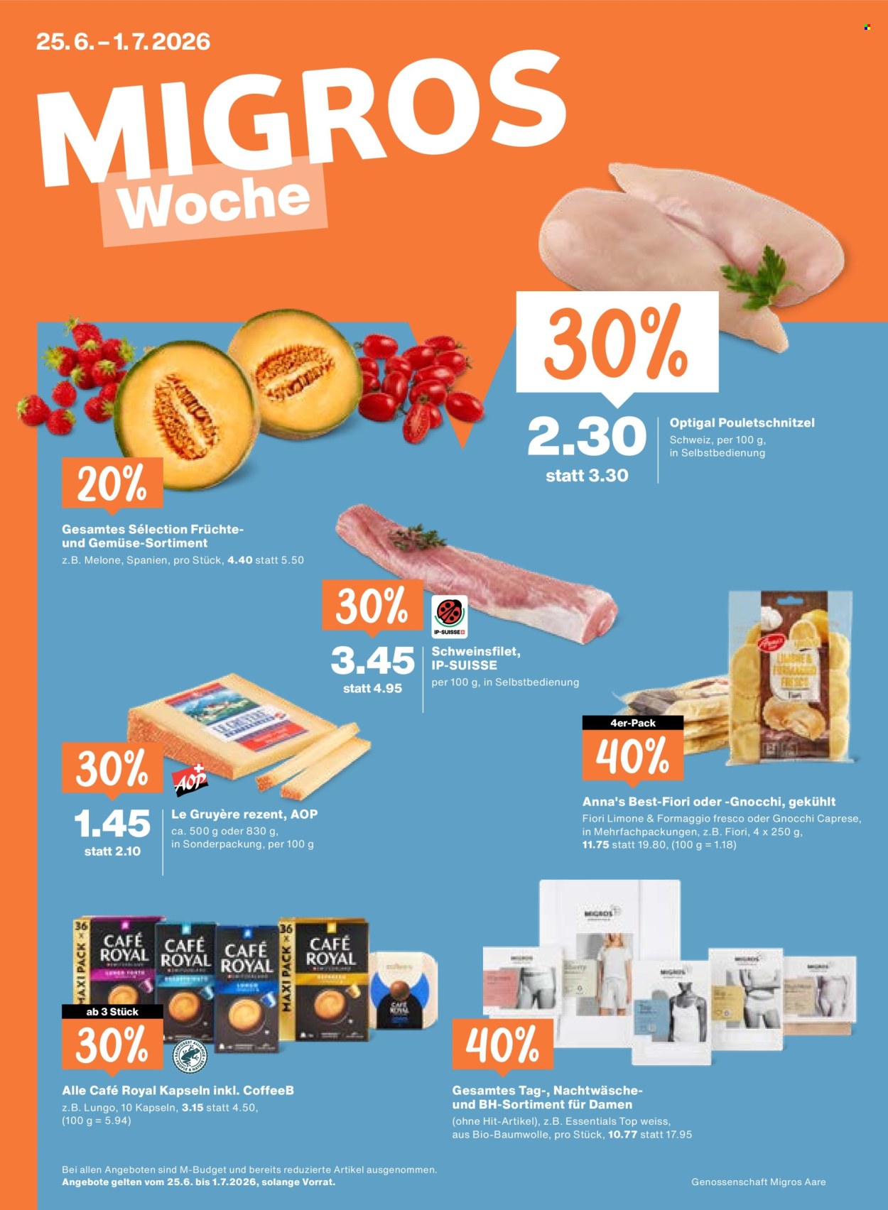 Volantino Migros - 25.6.2026 - 1.7.2026. Pagina 1