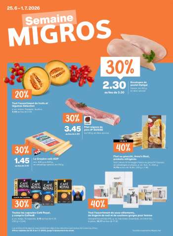 Prospekte Migros - 25.6.2026 - 1.7.2026.