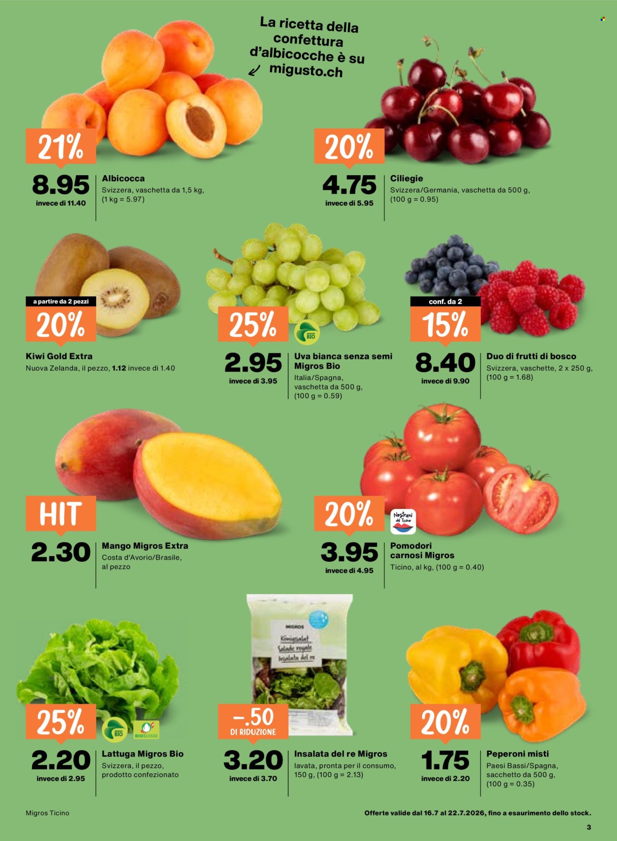 Volantino Migros - 16.7.2026 - 22.7.2026. Pagina 3