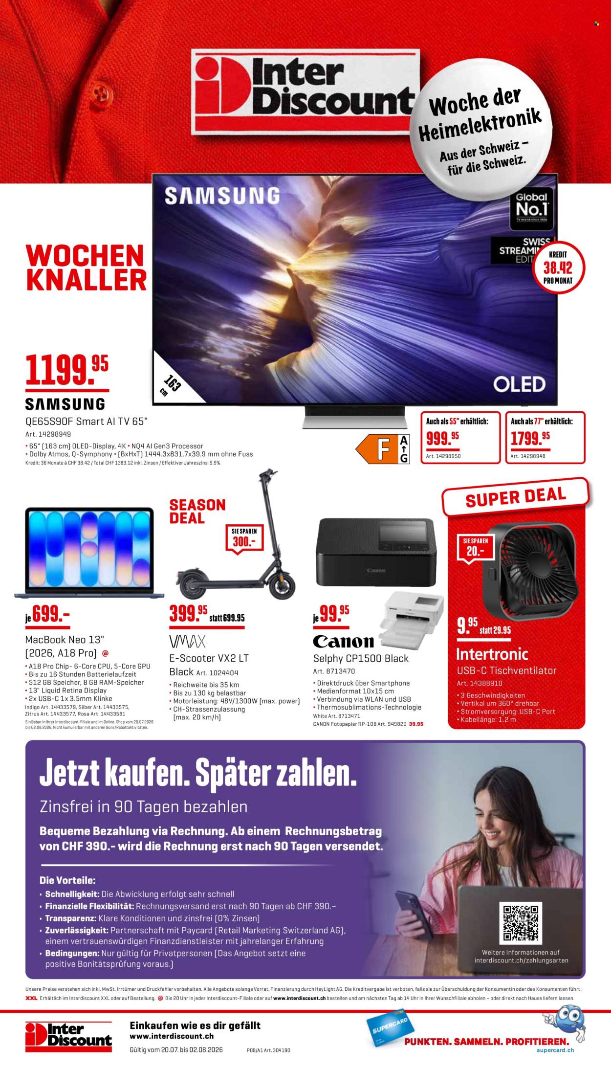 Prospekt Interdiscount - 20.7.2026 - 2.8.2026. Seite 20