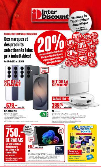 Volantino Interdiscount - 20.7.2026 - 2.8.2026.