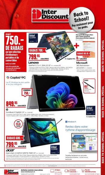 Volantino Interdiscount - 20.7.2026 - 2.8.2026.