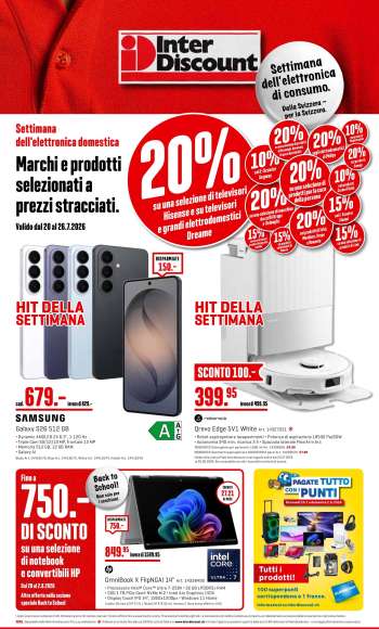 Volantino Interdiscount - 20.7.2026 - 2.8.2026.