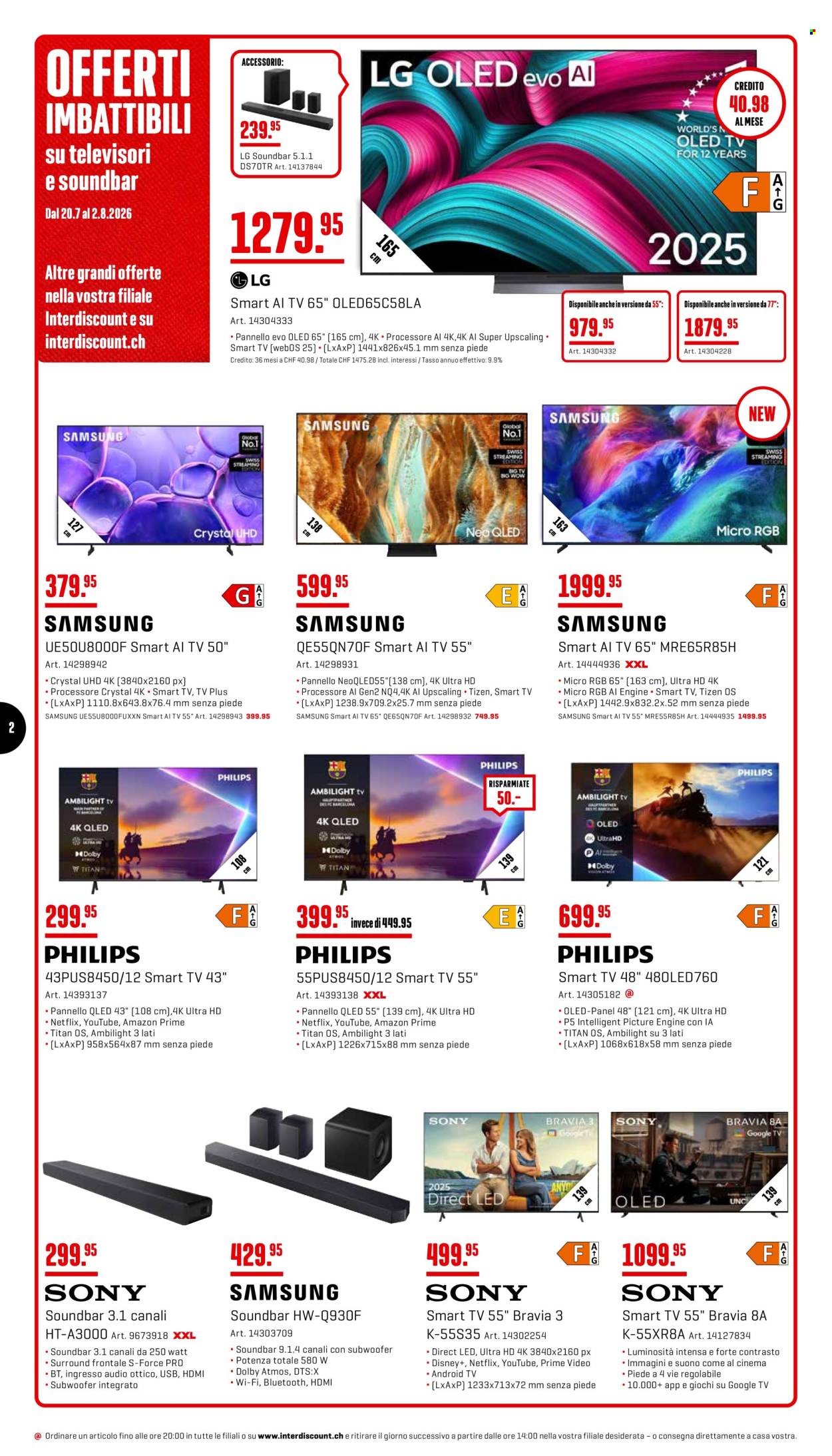 Volantino Interdiscount - 20.7.2026 - 2.8.2026. Pagina 2