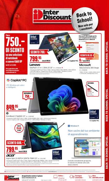 Volantino Interdiscount - 20.7.2026 - 2.8.2026.