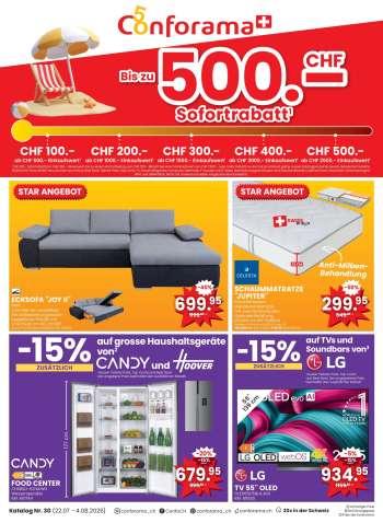 Catalogue Conforama - 22.7.2026 - 4.8.2026.