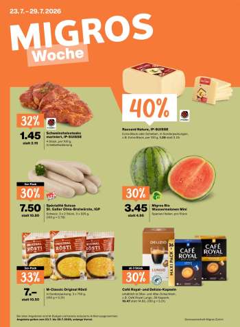 Catalogue Migros - 23.7.2026 - 29.7.2026.