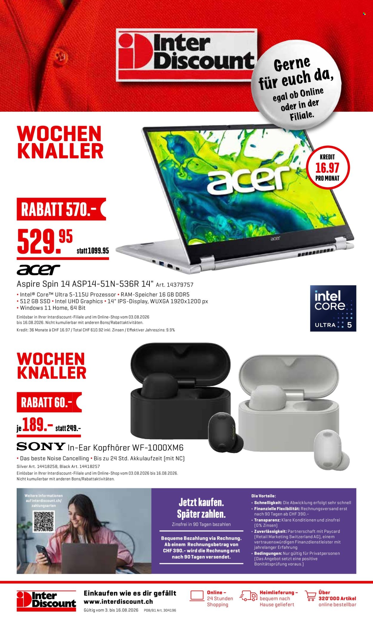 Catalogue Interdiscount - 3.8.2026 - 16.8.2026. Page 1