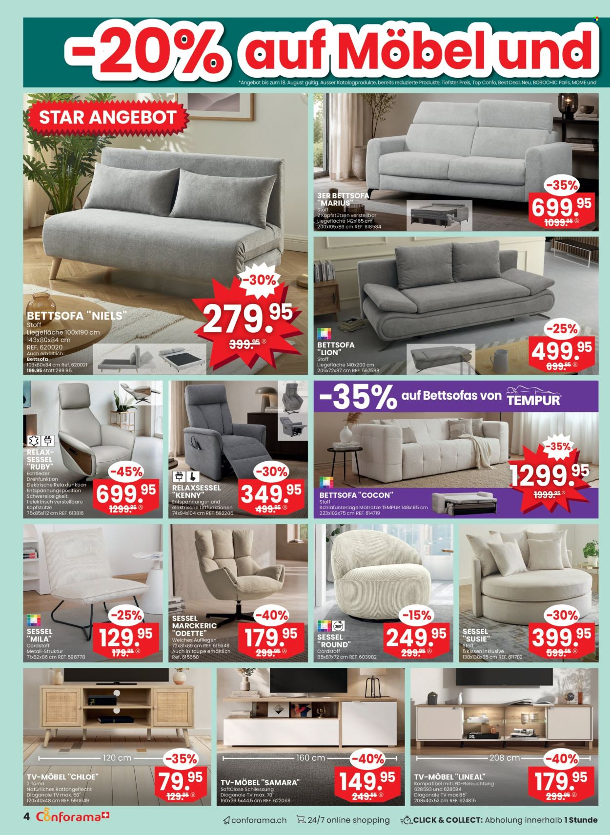 Volantino Conforama - 5.8.2026 - 25.8.2026. Pagina 4