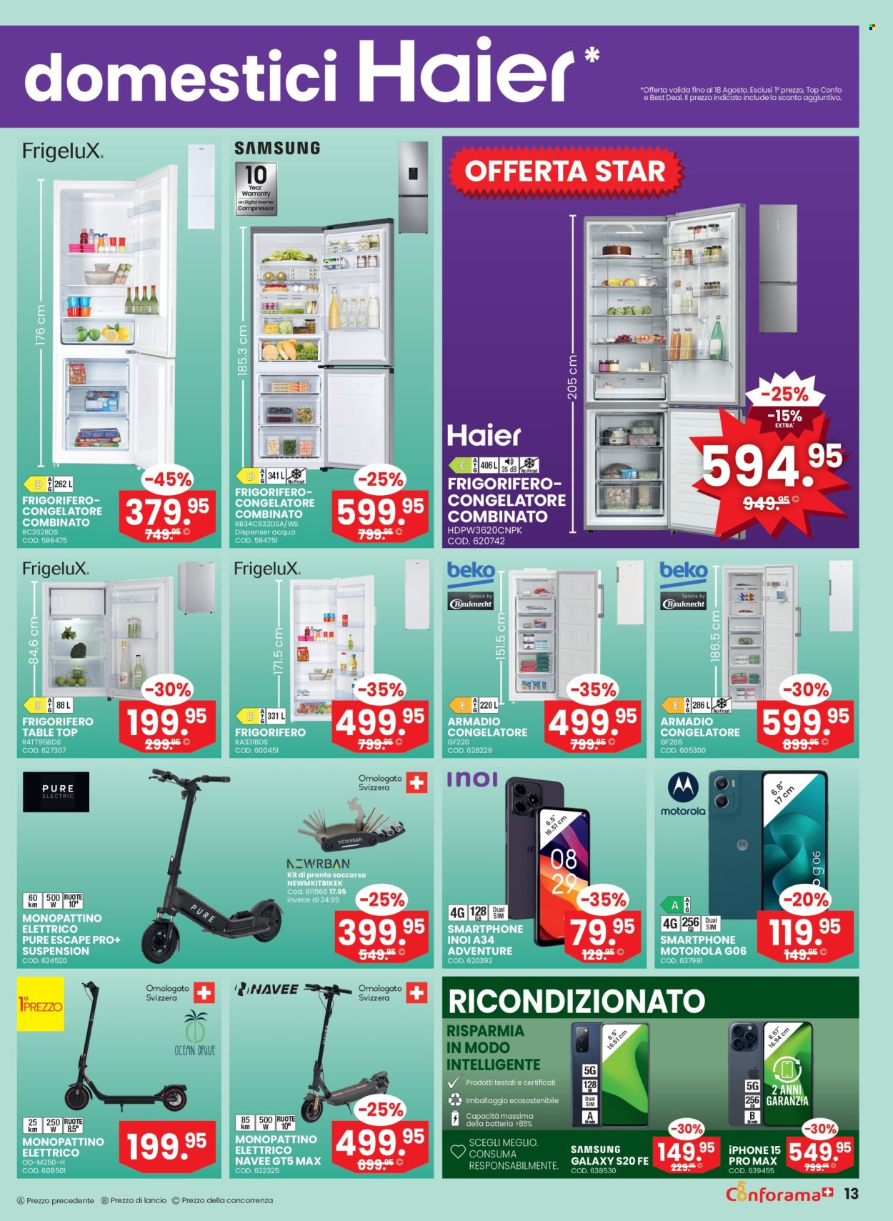 Volantino Conforama - 5.8.2026 - 25.8.2026. Pagina 13