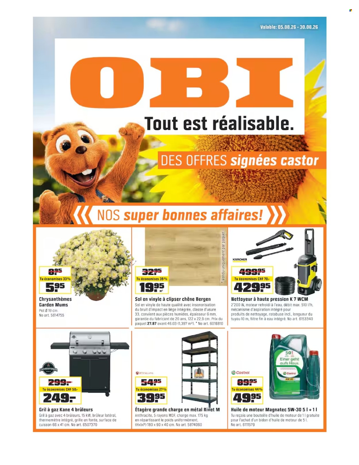 Catalogue OBI - 5.8.2026 - 30.8.2026. Page 1