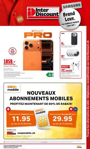Volantino Interdiscount - 17.8.2026 - 30.8.2026.