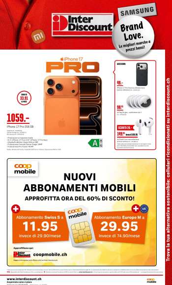 Catalogue Interdiscount - 17.8.2026 - 30.8.2026.