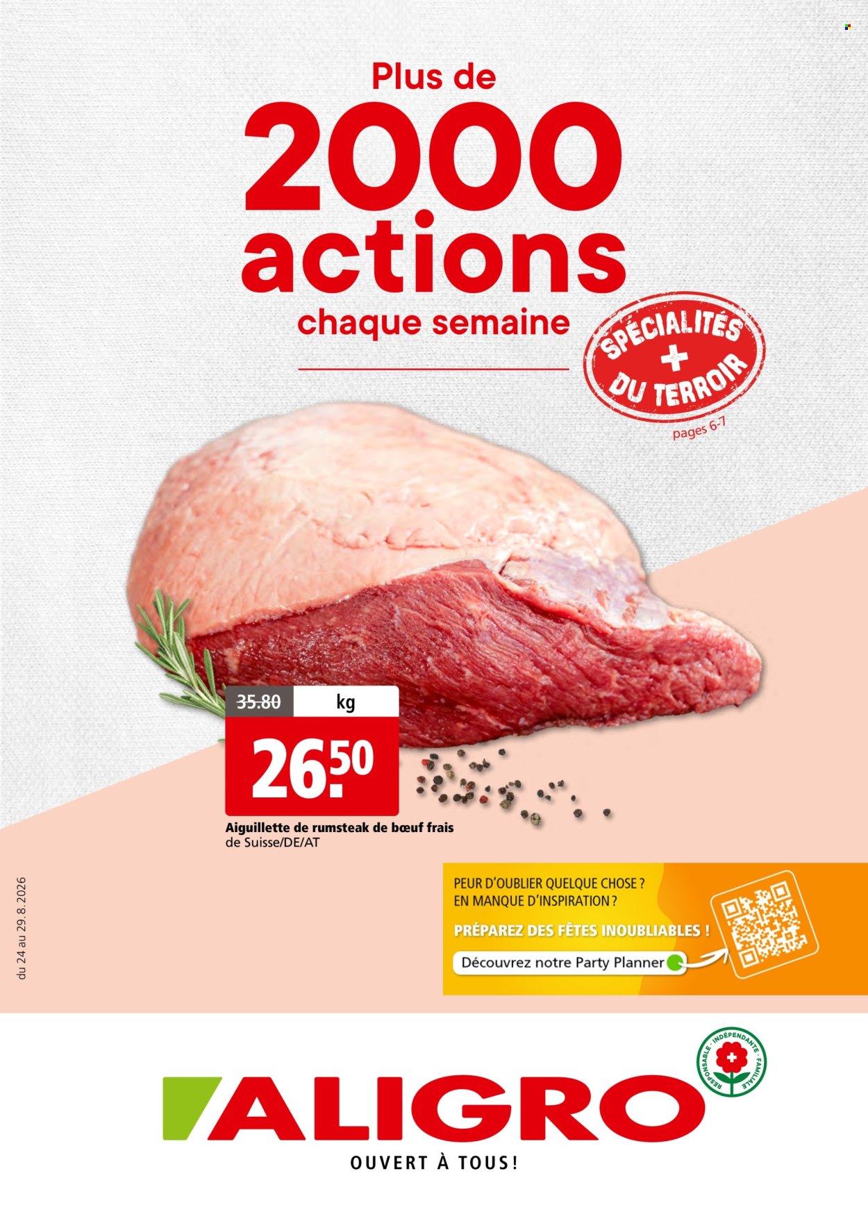 Volantino ALIGRO - 24.8.2026 - 29.8.2026. Pagina 1