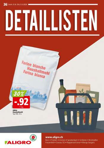 Volantino ALIGRO - 31.8.2026 - 5.9.2026.