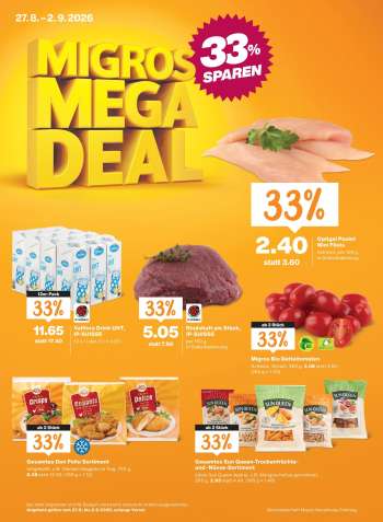 Prospekte Migros - 27.8.2026 - 2.9.2026.