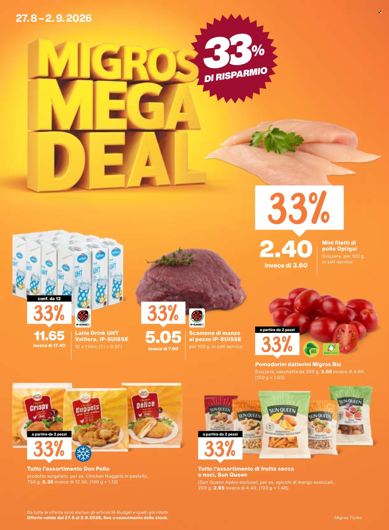 Volantino Migros - 27.8.2026 - 2.9.2026. Pagina 1