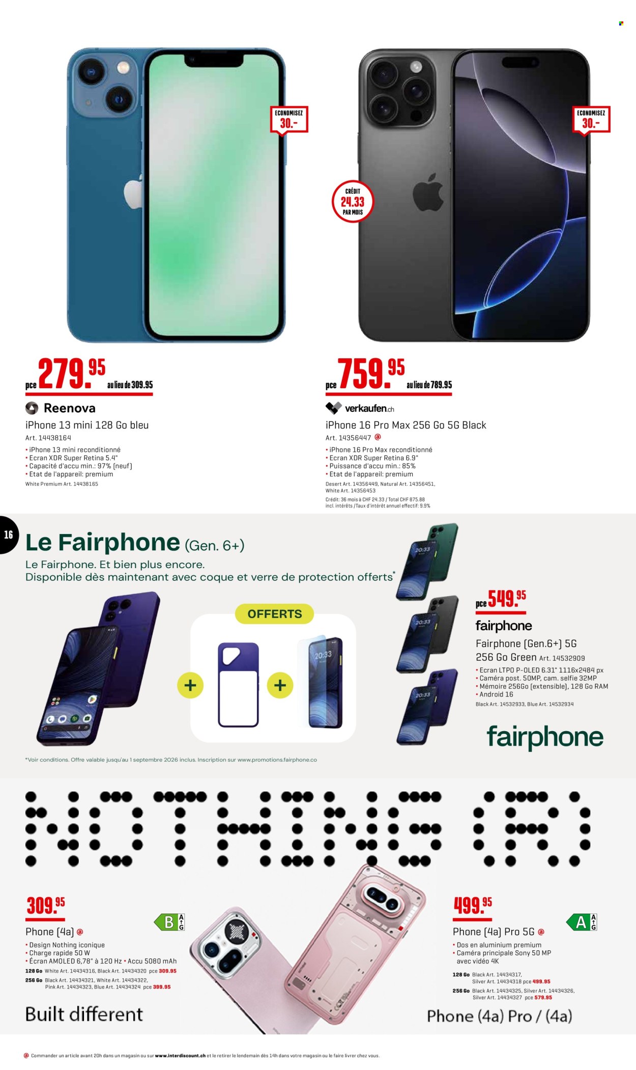 Volantino Interdiscount - 31.8.2026 - 20.9.2026. Pagina 16