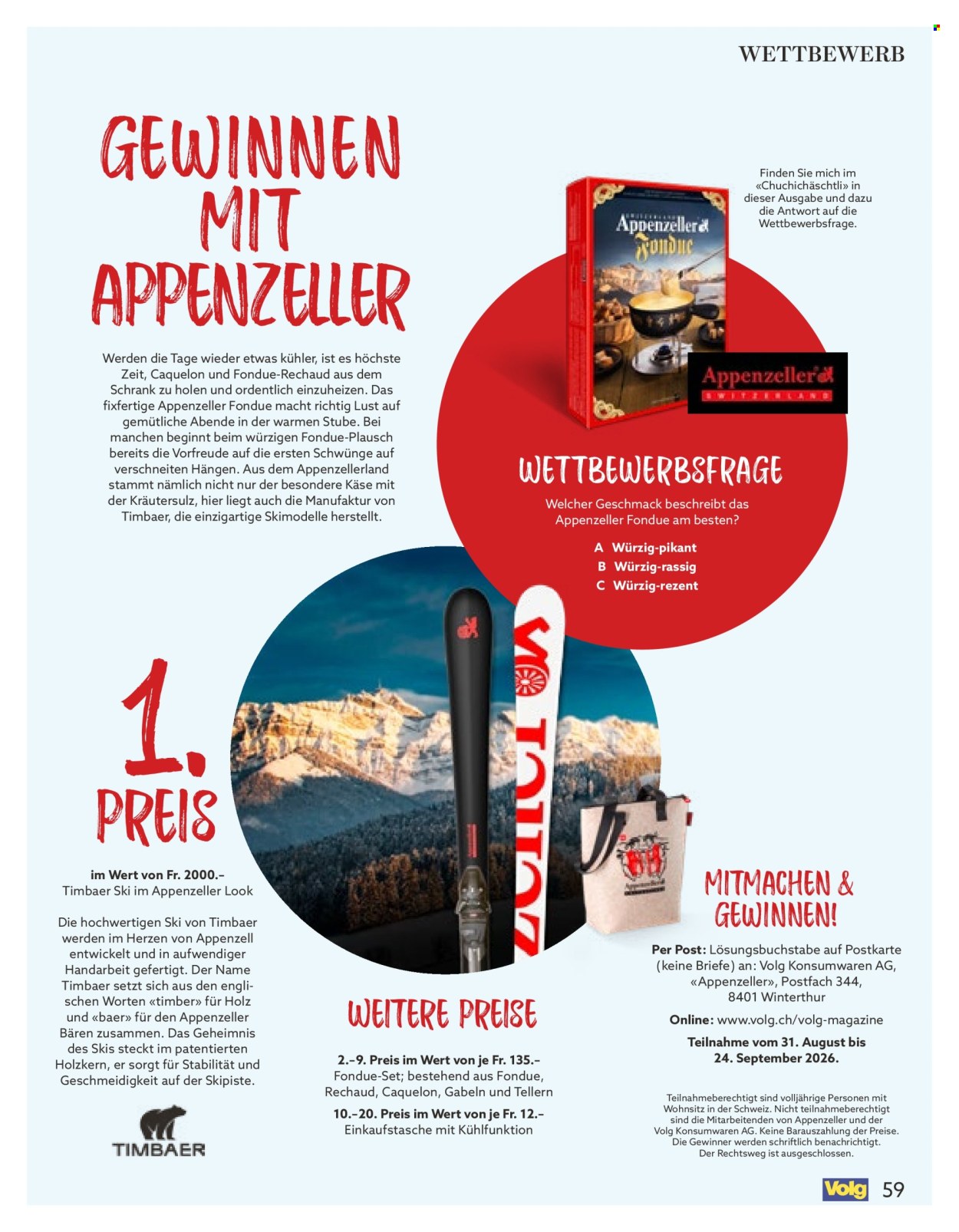 Catalogue Volg - 1.9.2026 - 30.9.2026. Page 59