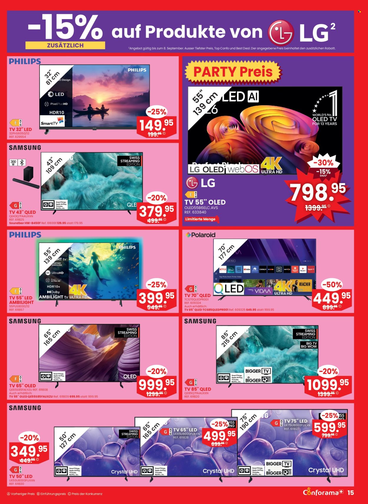 Volantino Conforama - 2.9.2026 - 15.9.2026. Pagina 15
