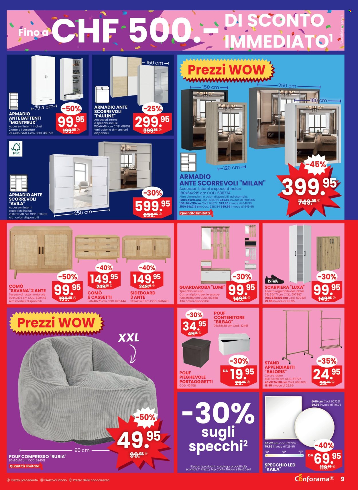 Volantino Conforama - 2.9.2026 - 15.9.2026. Pagina 9