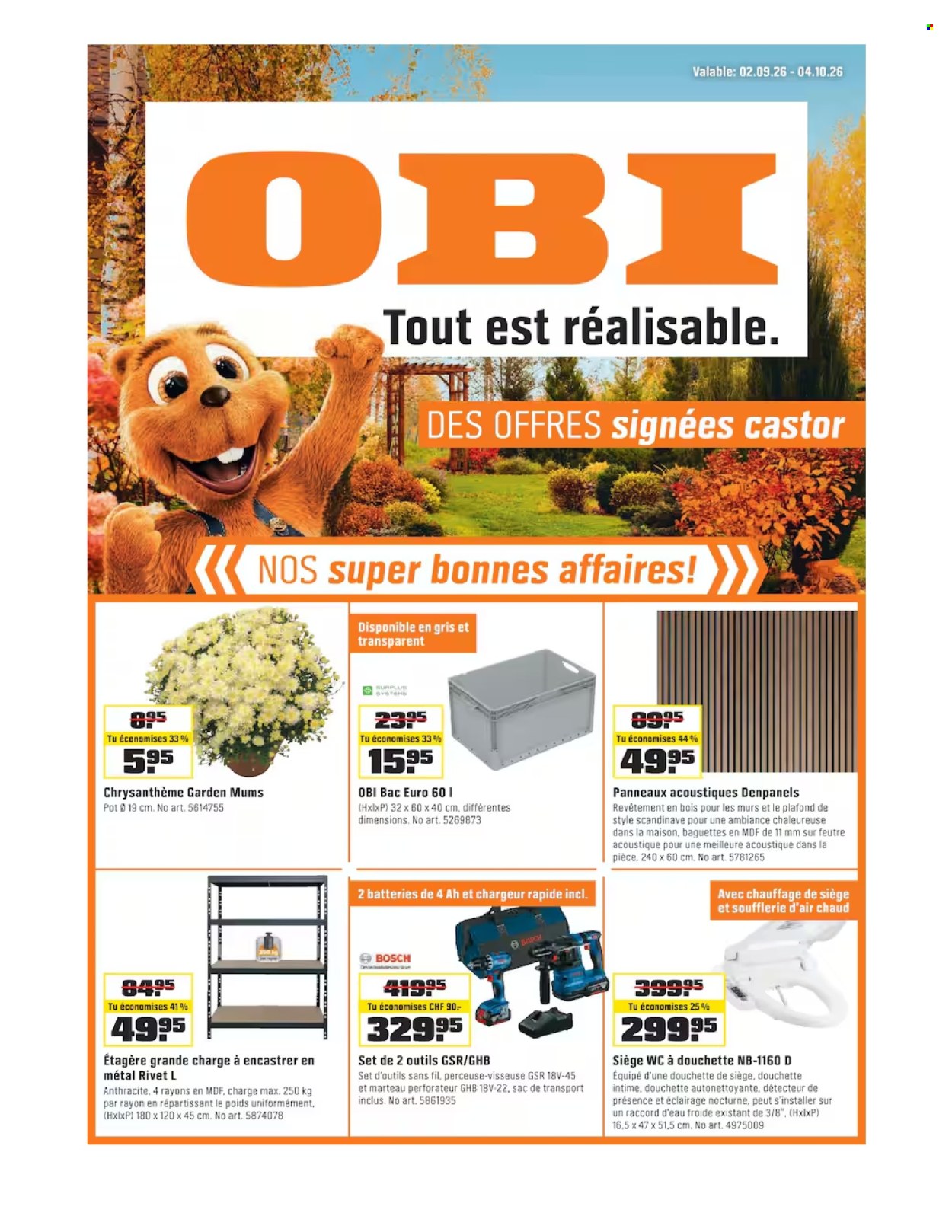 Volantino OBI - 2.9.2026 - 4.10.2026. Pagina 1