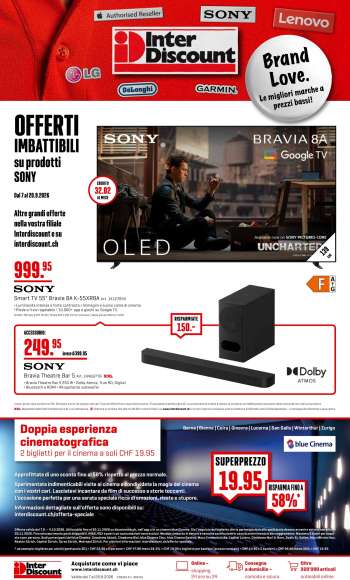 Volantino Interdiscount - 7.9.2026 - 20.9.2026.
