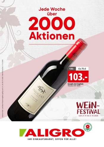 Prospekte ALIGRO - 21.9.2026 - 26.9.2026.
