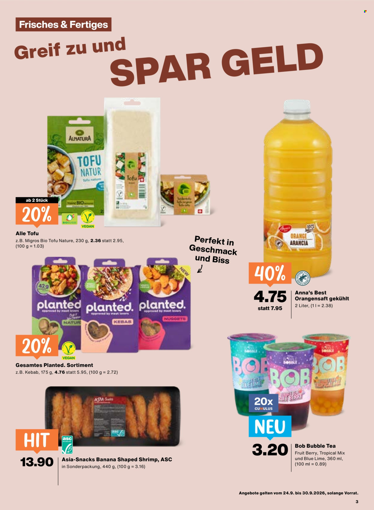 Prospekt Migros - 24.9.2026 - 30.9.2026. Seite 3