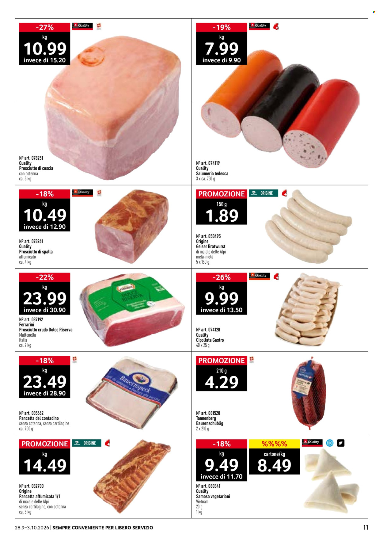 Volantino Prodega - 28.9.2026 - 3.10.2026. Pagina 11
