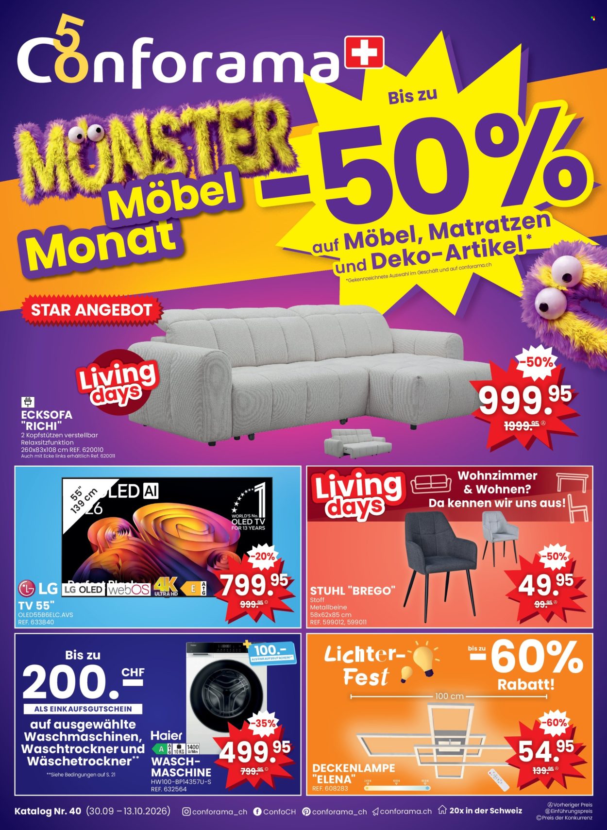 Volantino Conforama - 30.9.2026 - 13.10.2026. Pagina 1