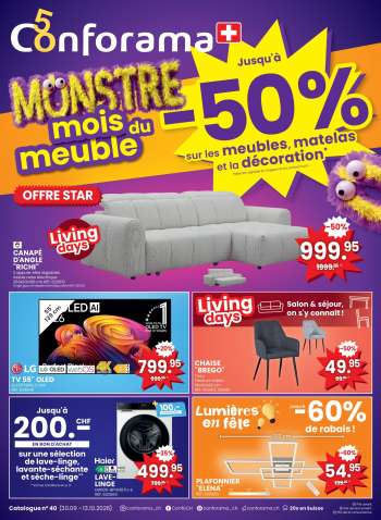 Volantino Conforama - 30.9.2026 - 13.10.2026.