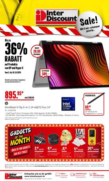 Volantino Interdiscount - 5.10.2026 - 18.10.2026.