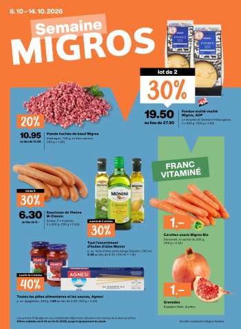 Volantino Migros - 8.10.2026 - 14.10.2026.