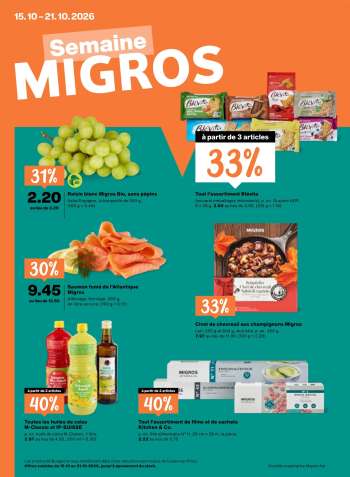 Catalogue Migros - 15.10.2026 - 21.10.2026.