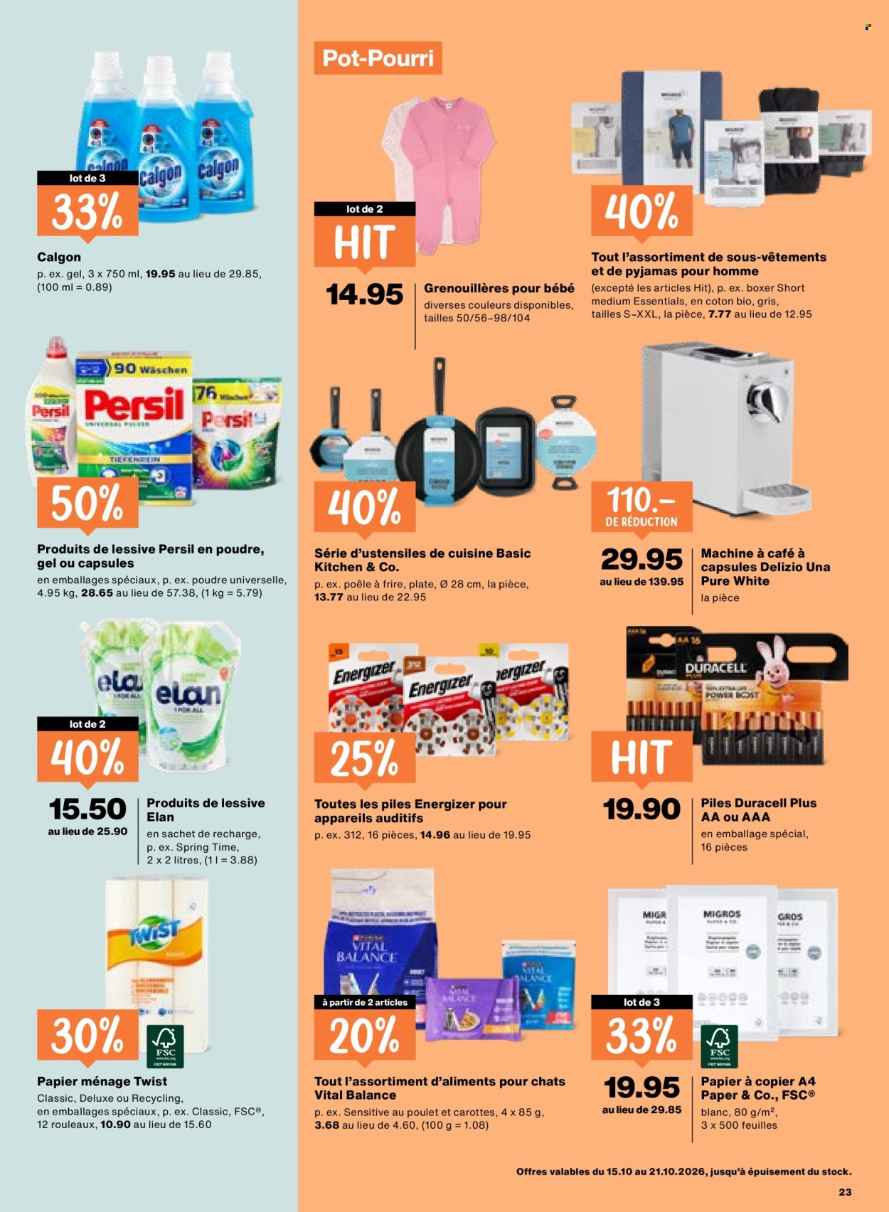 Volantino Migros - 15.10.2026 - 21.10.2026. Pagina 23