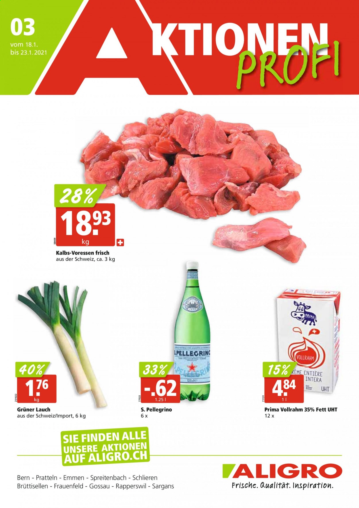 Prospekt ALIGRO - 18.1.2021 - 23.1.2021. Seite 1