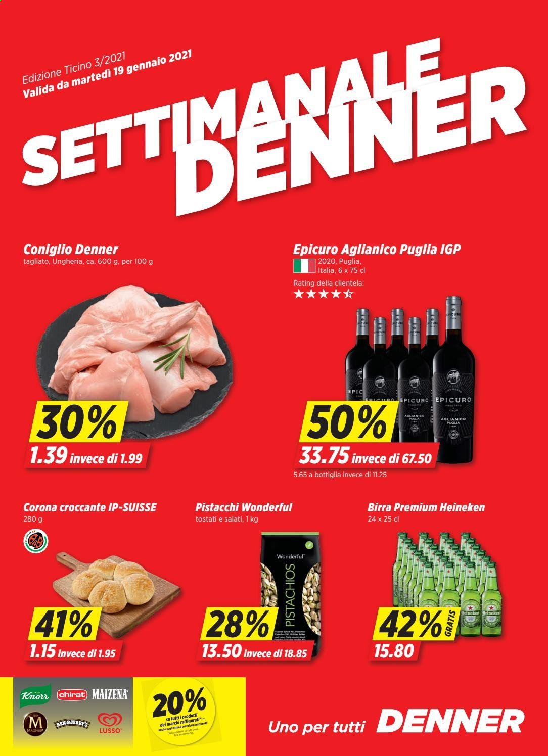 Prospekt Denner - 19.1.2021 - 25.1.2021. Seite 1
