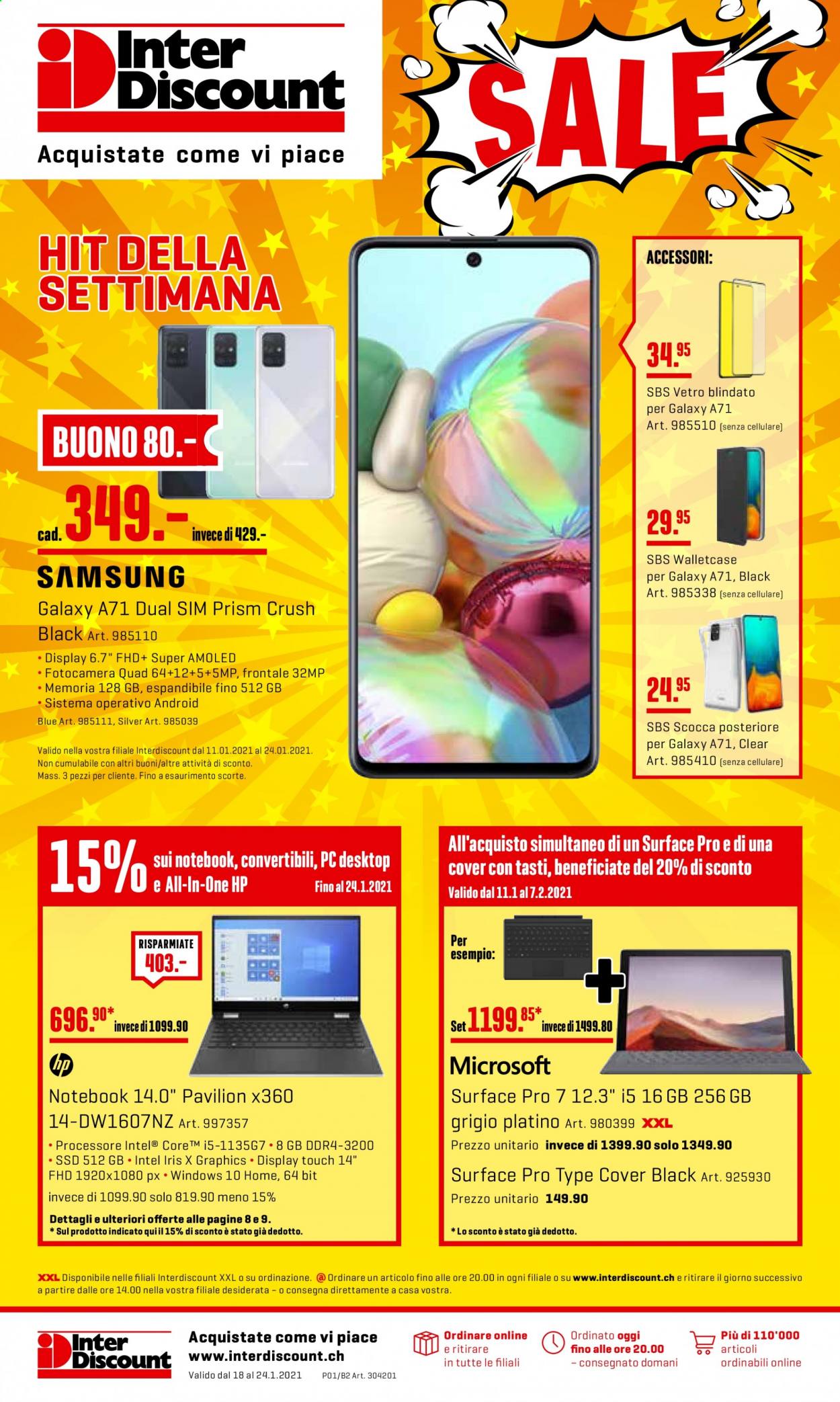 Volantino Interdiscount - 18.1.2021 - 24.1.2021. Pagina 1