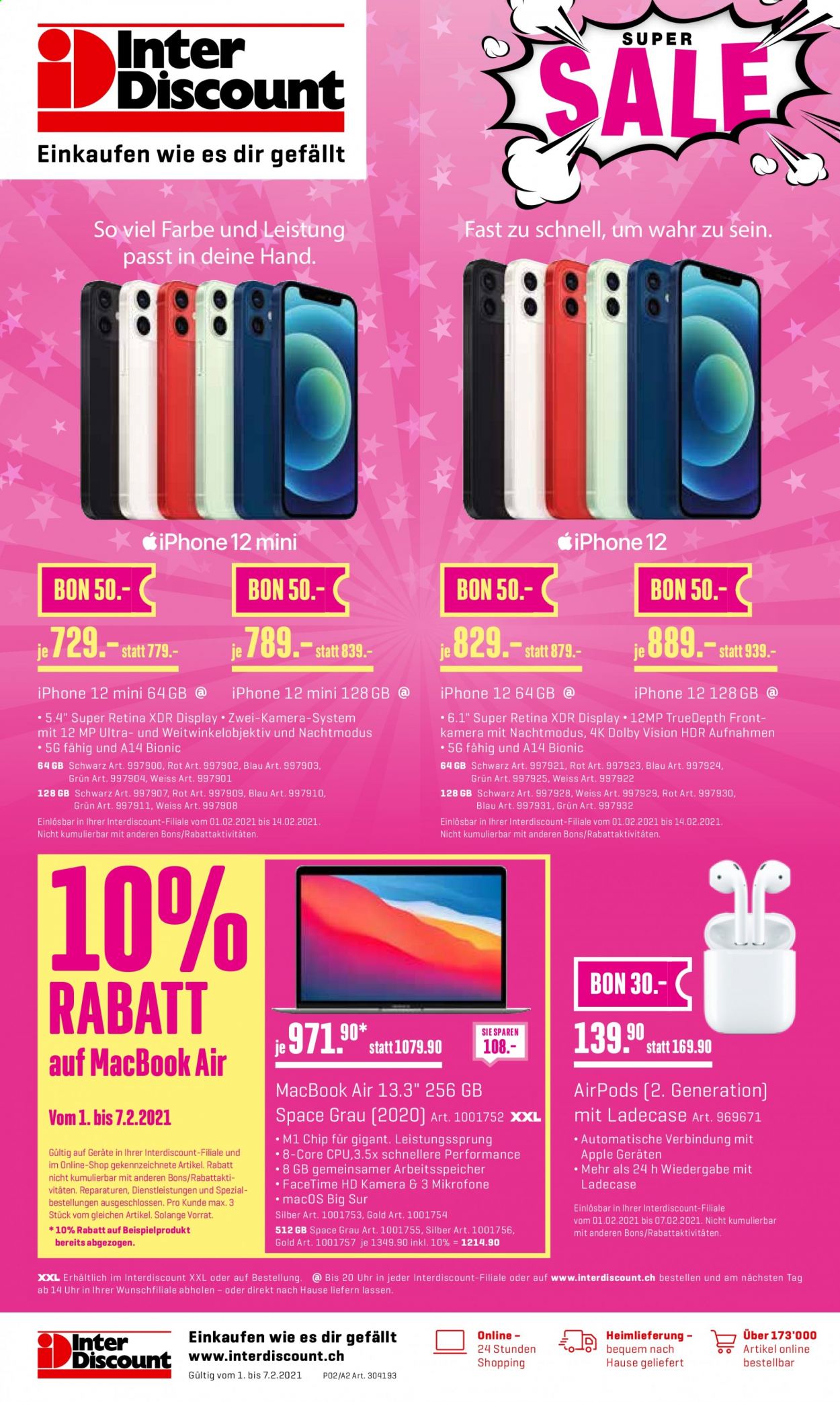 Volantino Interdiscount - 1.2.2021 - 7.2.2021. Pagina 1