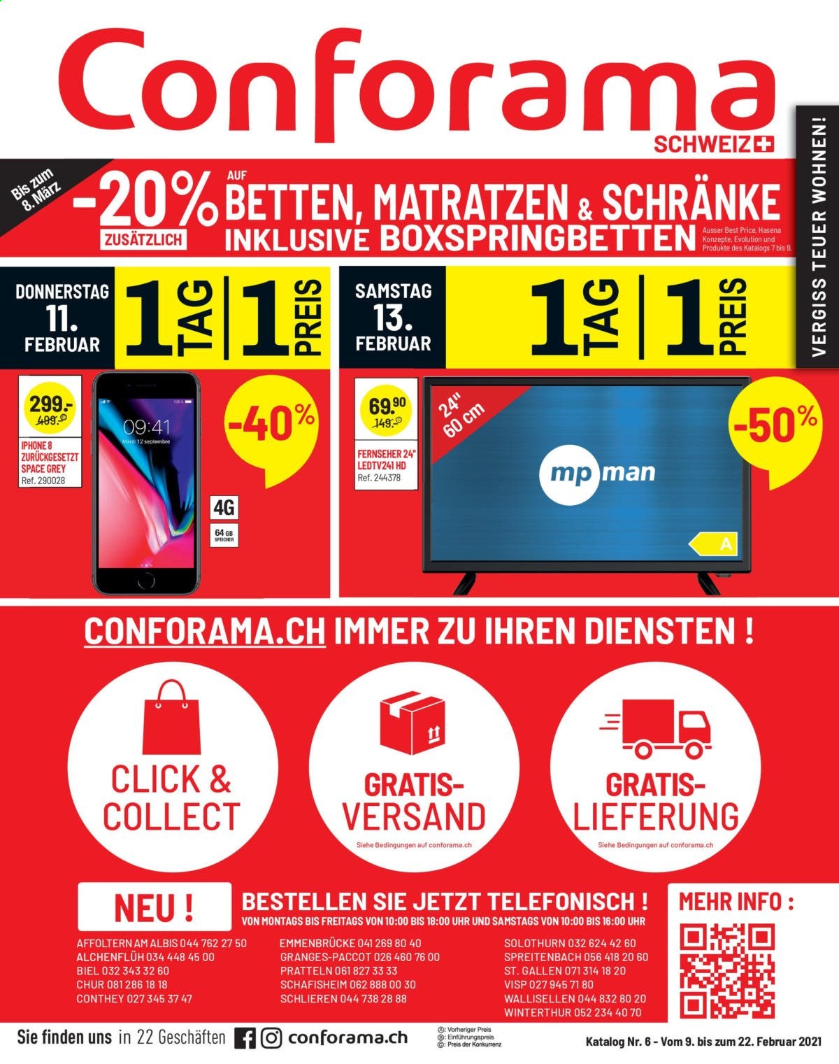 Volantino Conforama - 9.2.2021 - 22.2.2021. Pagina 1