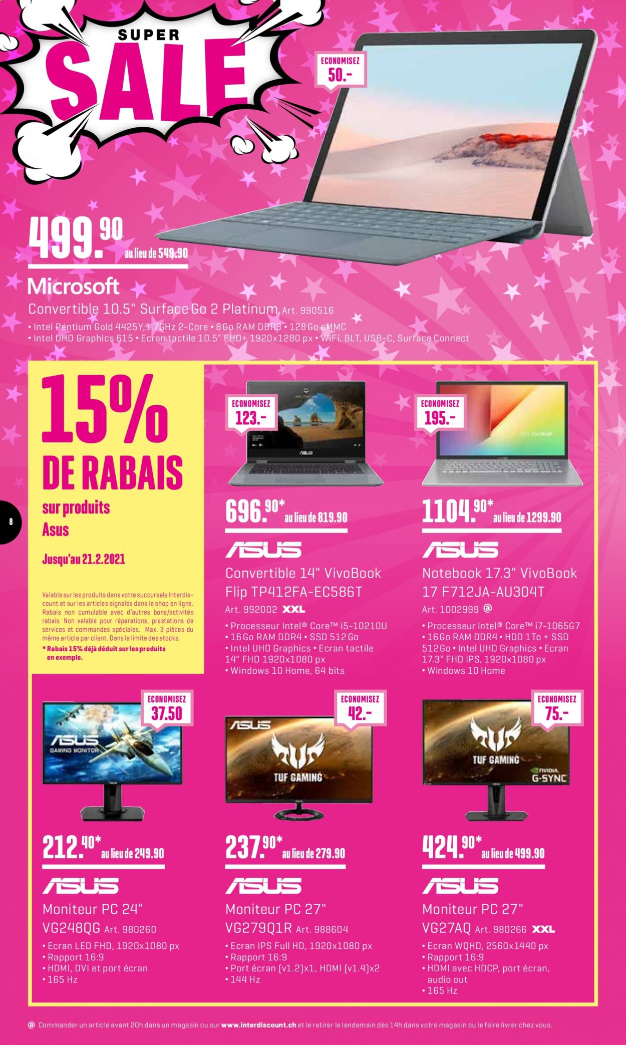 Prospekt Interdiscount - 15.2.2021 - 21.2.2021. Seite 8