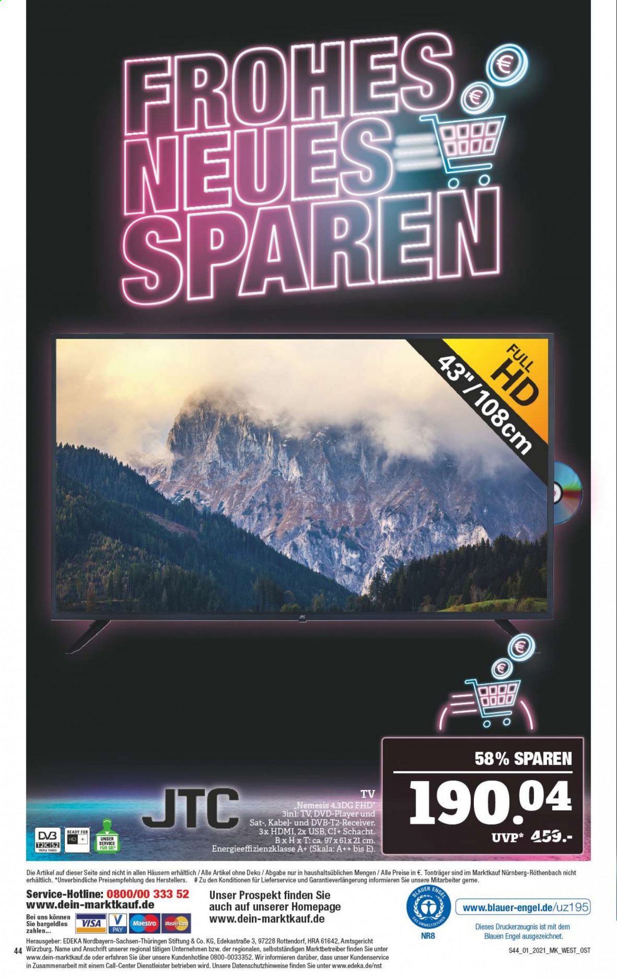 Marktkauf Prospekte  - 4.01.2021 - 9.01.2021. Seite 48