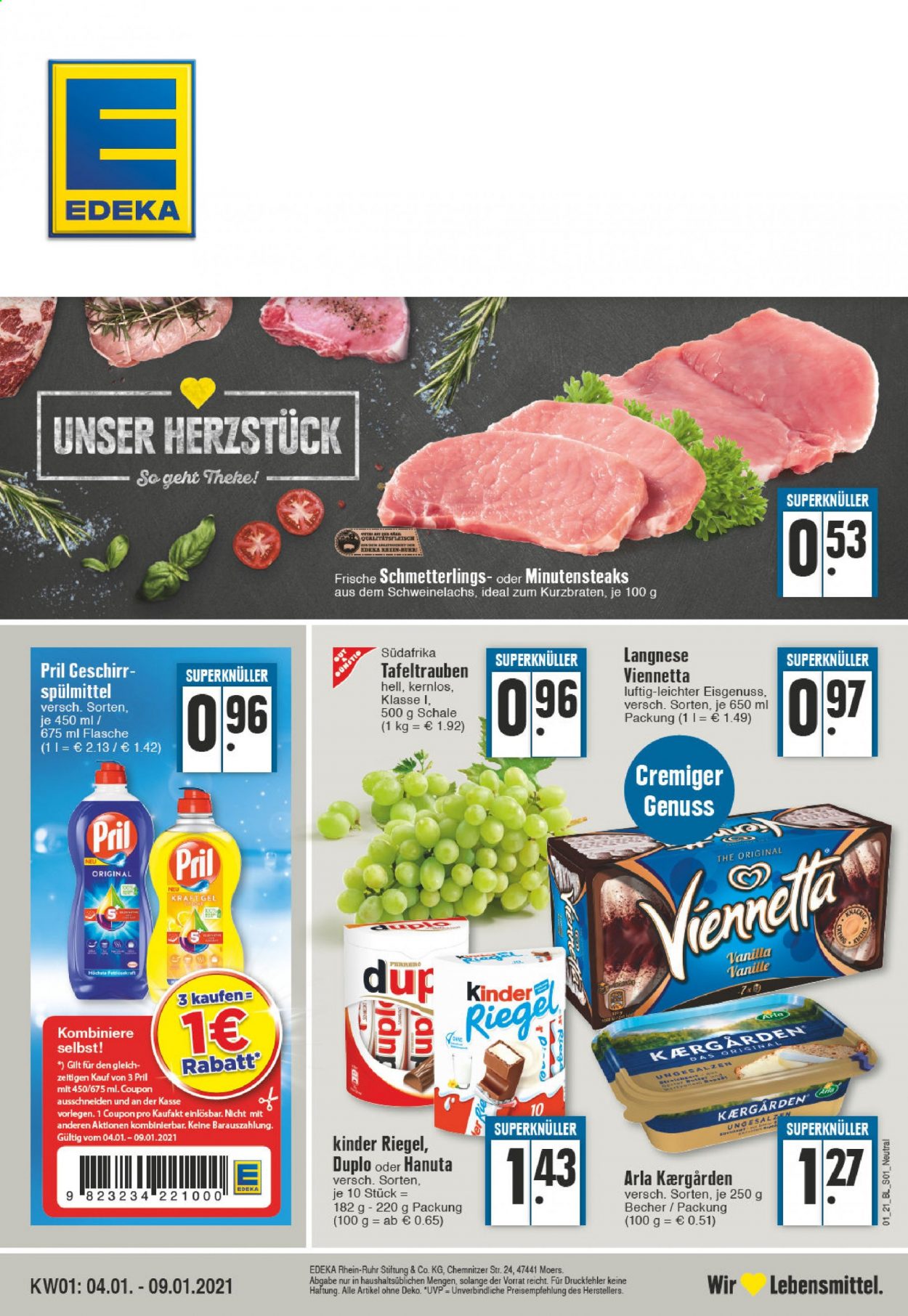 Edeka Prospekte  - 4.01.2021 - 9.01.2021. Seite 1