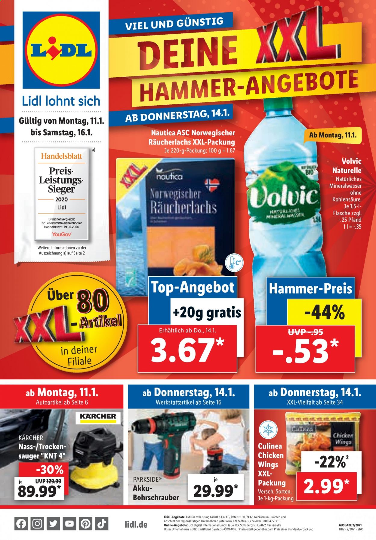 Lidl Prospekte  - 11.01.2021 - 16.01.2021. Seite 1